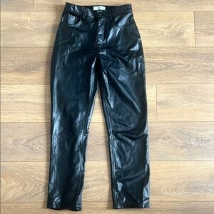 Abercrombie & Fitch Black Faux Leather Pants